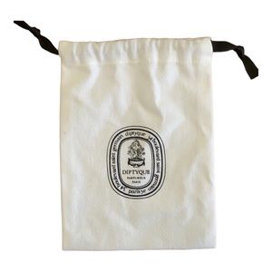 NEW Diptyque Paris Drawstring White Bag